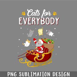 cats for everybody funny ugly christmas sweat png, christmas png