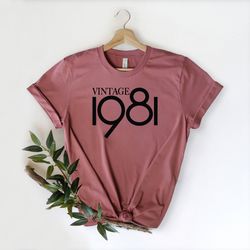 vintage 1981 shirt, 40th birthday shirt, vintage gift shirt, 40th birthday party, 1981 shirt, 80s birthday shirt