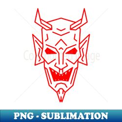 Low Poly Devil Outline - Trendy Sublimation Digital Download - Vibrant and Eye-Catching Typography