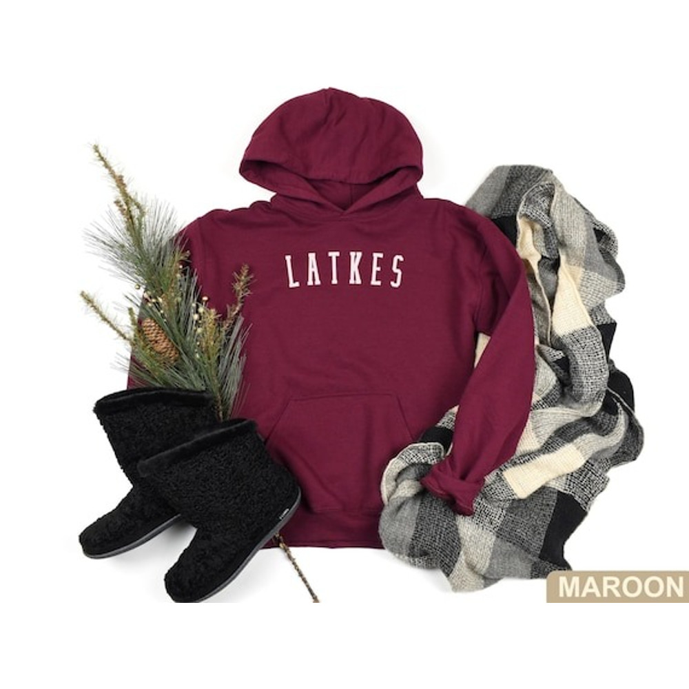 Latkess College Varsity Latkes Shirt Jewish Person Hanukkah Gifts Potatoes Gift Latkes Sweatshirt