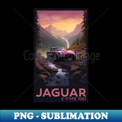 Jaguar E-Type Series 1 - Exclusive PNG Sublimation Download - Unleash Your Creativity