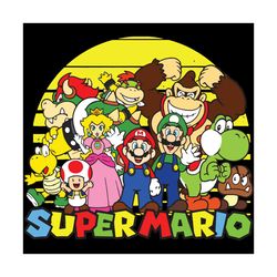 nintendo super mario group svg, trending svg, super mario svg, vintage super mario, mario svg, super mario group, mario