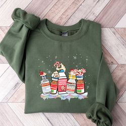 christmas pharmacy sweatshirt and hoodie, pharmacy technician,pharmacist gift,christmas nurse,christmas sweatshirt,snowm