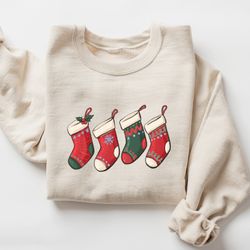 christmas socks sweatshirt, santa claus shirt, vintage retro christmas t-shirt, winter cute tee, holiday apparel, funny