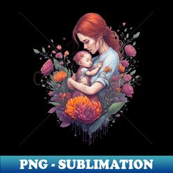 Mothers bond with her son - High-Resolution PNG Sublimation File - Create with Confidence
