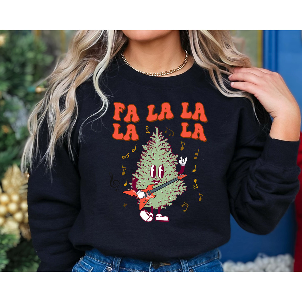 Fa La La La Christmas Sweatshirt and Hoodie, Holiday Shirt Women's, Holiday Shirt, Fun Christmas Shirt, Santa Fa La,.jpg