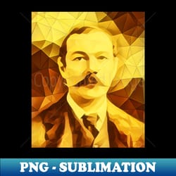 arthur conan doyle golden portrait arthur conan doyle artwork 11 - vintage sublimation png download - enhance your apparel with stunning detail