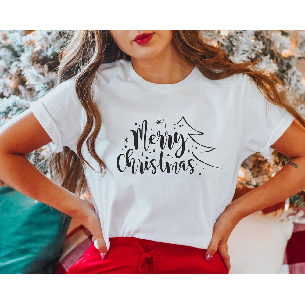 Merry & Bright Christmas Trees Shirt, Christmas Shirt, Holiday Sweater, Womens Holiday Sweatshirt, Christmas Shirt, Winter Shirt.jpg