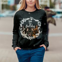 winter french bulldog sweater, unisex sweater, sweater for dog lover