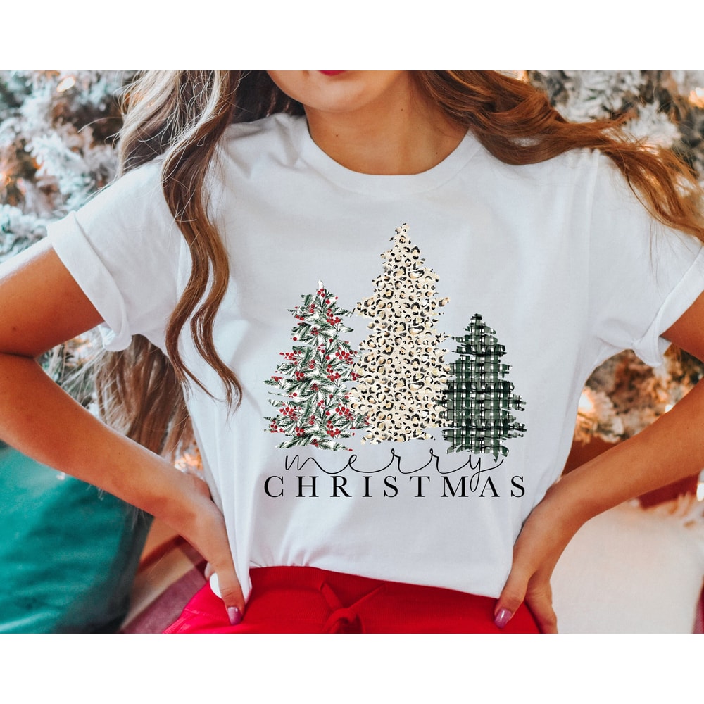 Merry Christmas Shirt, Womens Christmas Crewneck, Womens Christmas Sweatshirt, Christmas Tree Sweatshirt, 2.jpg