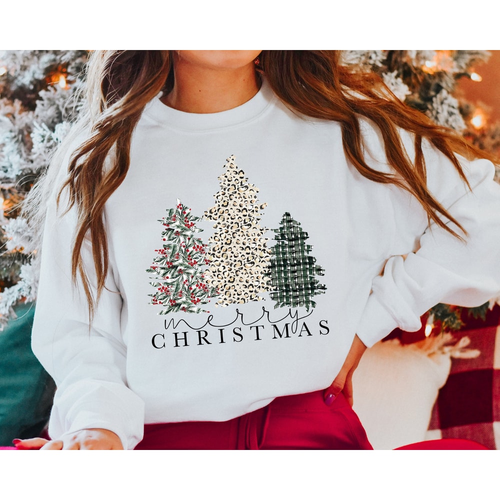 Merry Christmas Sweatshirt and Hoodie, Christmas Crewneck, Womens Christmas Sweatshirt, Christmas Tree Sweatshirt, Womens Christmas.jpg