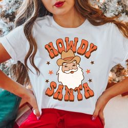retro christmas shirt howdy santa western shirt vintage santa christmas shirt retro holiday shirt ugly christmas sweater