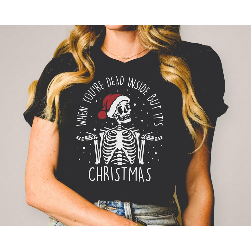 Retro Christmas Shirt Skeleton Christmas ShirtTis The Season Shirt Vintage Santa Retro Holiday Shirt Ugly Christmas Sweater.jpg
