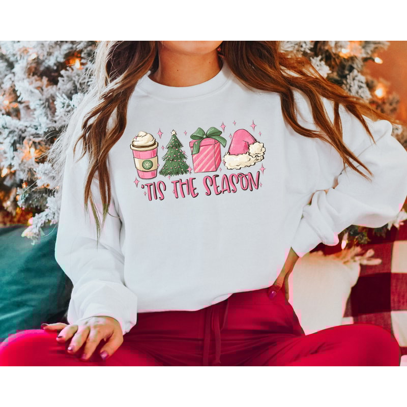 Tis The Season Christmas Sweatshirt, Cute Christmas Shirt, Christmas Sweatshirt, Retro Christmas Shirts, Christmas Coffee Shirt 1.jpg