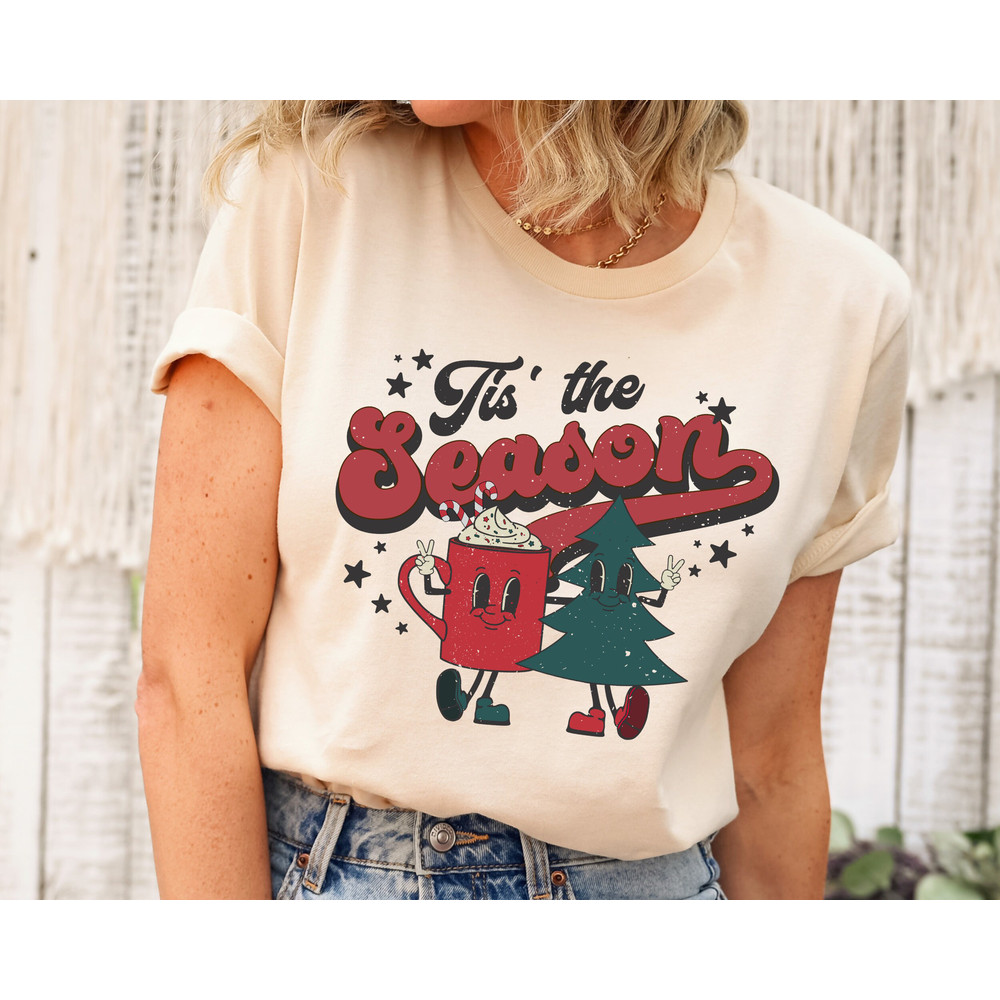 Tis The Season Retro Christmas Shirt, Womens Christmas Shirt, Cute Christmas Crewneck, Xmas Shirt, Trendy Christmas Shirt 3.jpg