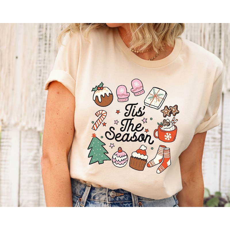 Tis The Season Retro Christmas Shirt, Womens Christmas Shirt, Cute Christmas Crewneck, Xmas Shirt, Trendy Christmas Shirt 4.jpg