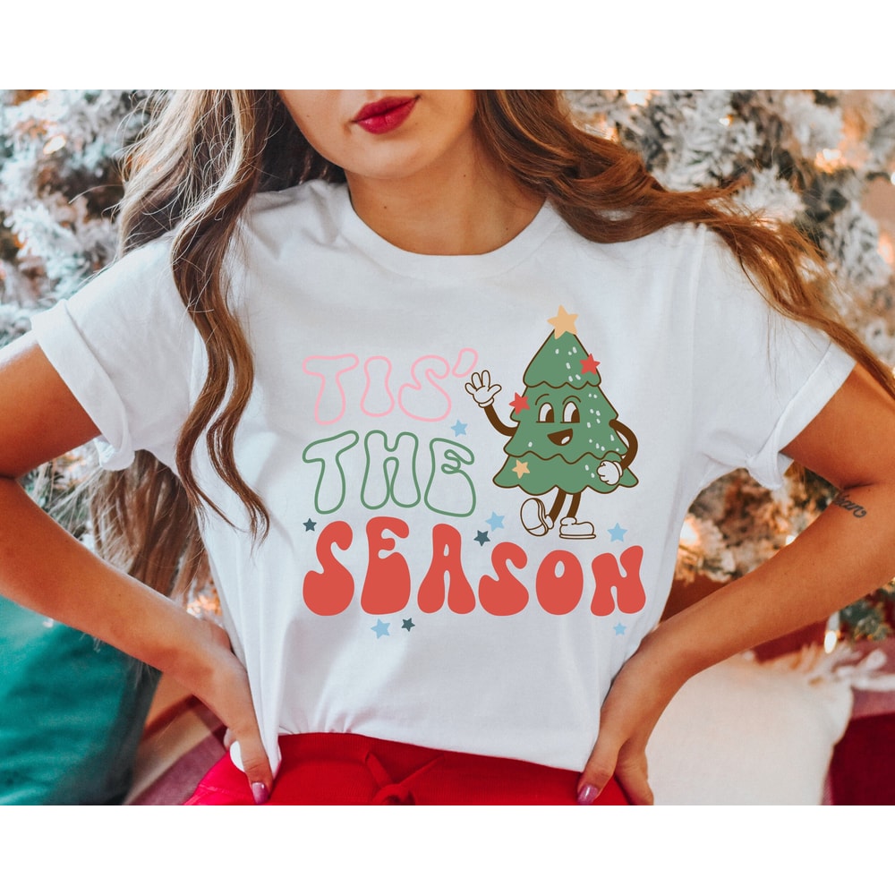 Tis The Season Retro Christmas Shirt, Womens Christmas Shirt, Cute Christmas Crewneck, Xmas Shirt, Trendy Christmas Shirt 6.jpg