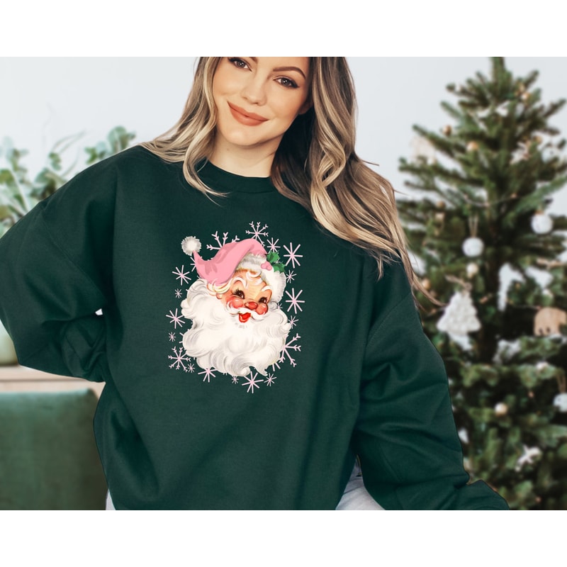 Vintage Santa Claus Christmas Sweatshirt and Hoodie, Vintage Christmas T Shirt for Women, Vintage Santa Baby Shirt, Christmas Tshirt Family 1.jpg