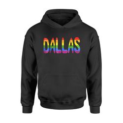 Dallas Rainbow Flag LGBTQ Pride Hoodie