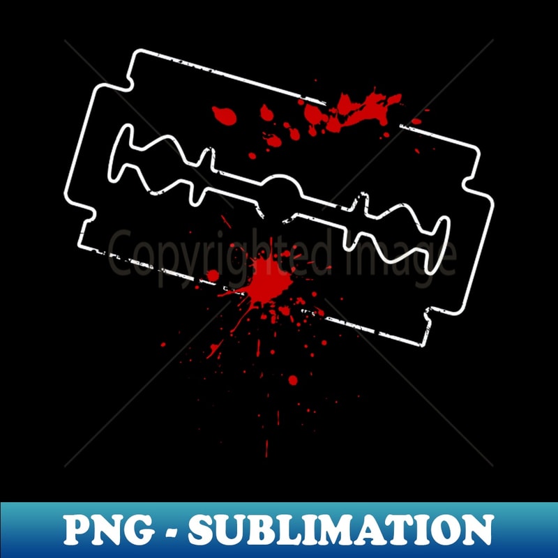 Blood Razor Blade-Terror-Horror - Sublimation-Ready PNG File | Inspire ...