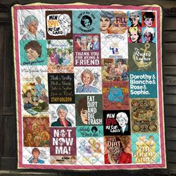 golden girls quotes blanket fleece blanket, gift for the golden girls characters blanket, golden girls bedding set home
