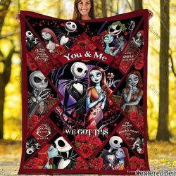 jack skellington quilt blanket, jack skellington halloween blanket, bedding blanket, quilt blanket, custom quilt blanket