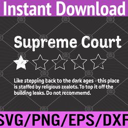 supreme court review, one star, do not recommend pro choice svg, eps, png, dxf, digital download