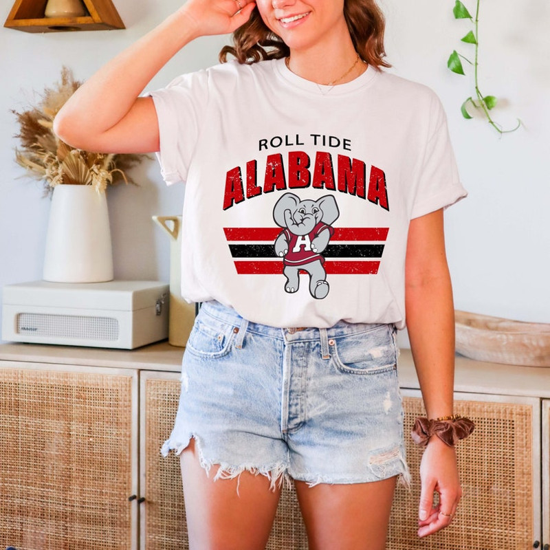 Alabama Vintage T-Shirt, Gildan T-Shirt, Alabama Roll Tide, Women's T-Shirt, Men's T-Shirt, Alabama Crimson Tide, Alabama shirt, Gift shirt.jpg