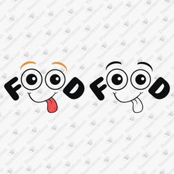 Happy Food Face Foodist T-shirt Design SVG Cut File