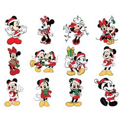 mickey minnie christmas bundle svg, disney christmas svg, disney mickey svg, mickey minnie mouse svg, holidays svg