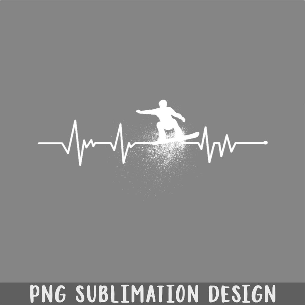 DM241123436-Heartbeat Snowboarding PNG, Christmas PNG.jpg