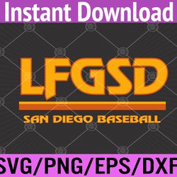 lfgsd san diego baseball svg, eps, png, dxf, digital download