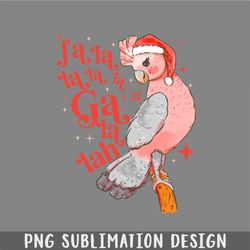 australian funny christmas holidays cute galah bird falala png, christmas png