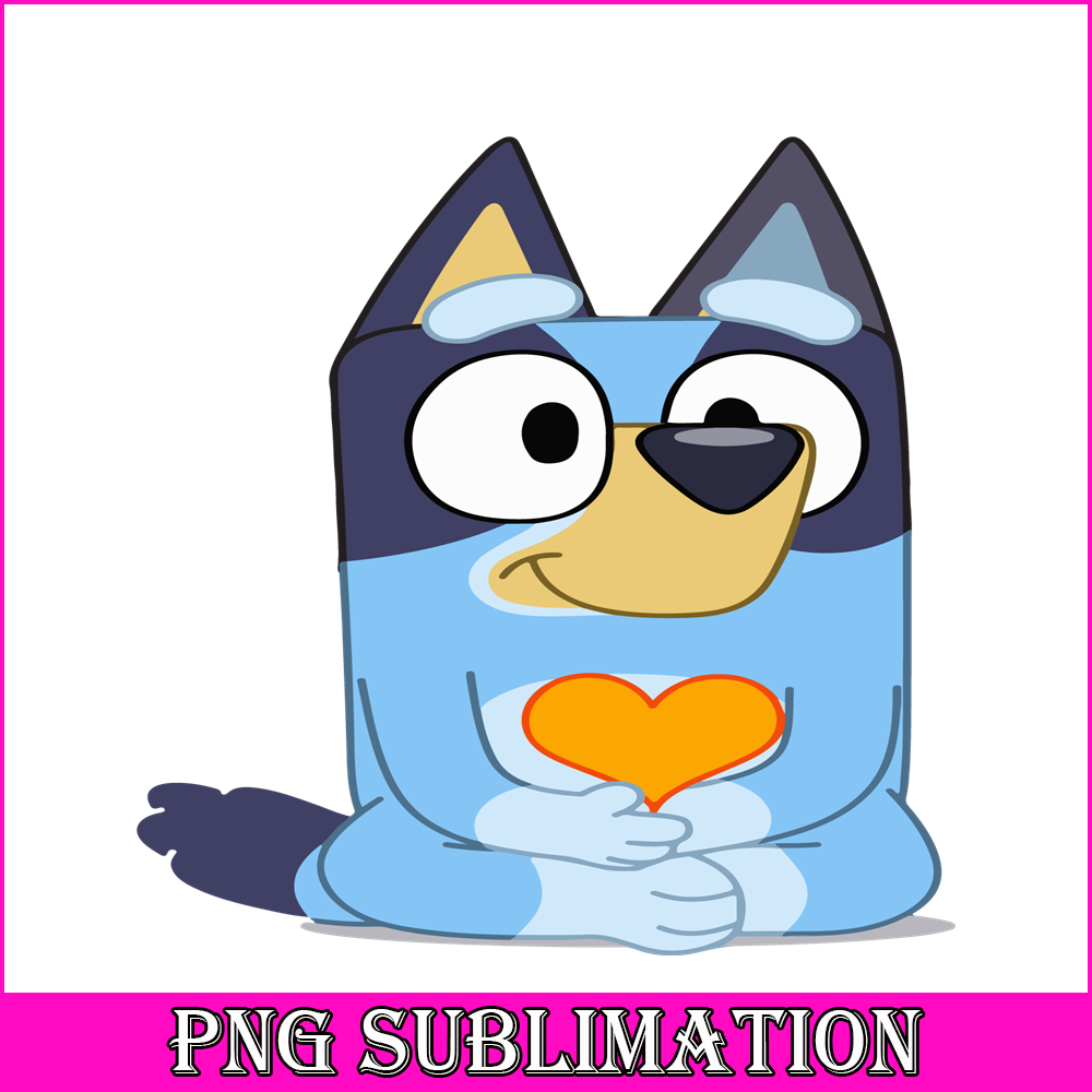 BL22112335-Bandit With Orange Heart SVG PDF PNG Bluey Character SVG Bluey Movie SVG.png