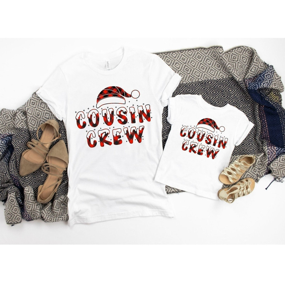 Cousin Crew Shirt,Christmas Cousin Shirts, Family Matching Shirts,Christmas Gift,Kids Christmas Shirt,Buffalo Plaid,Santa Hat,Cousin T-Shirt.jpg