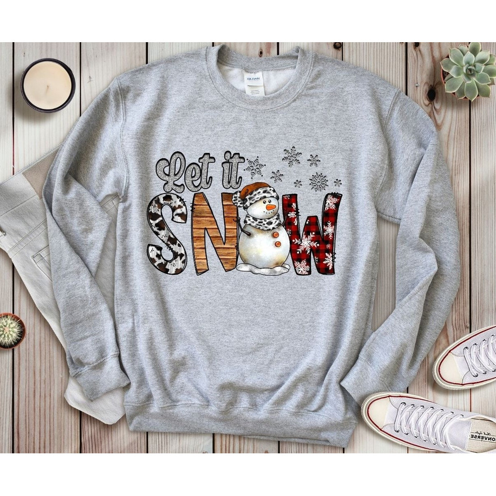 Let it Snow Shirt, Christmas Sweathirt, Christmas Gift, Gift for her, Let it snow Hoodie, Christmas Sweatshirt,Christmas gift for family Tee.jpg