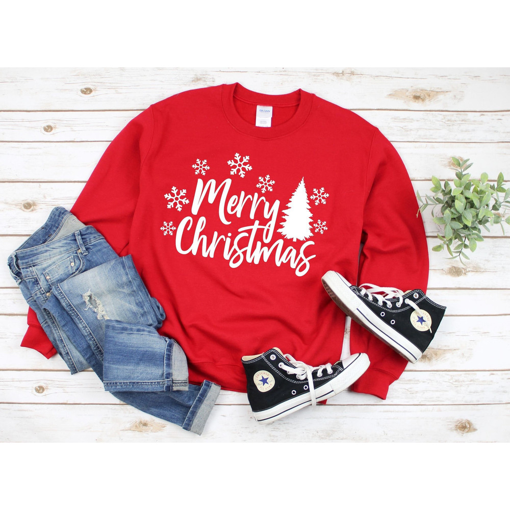 Merry Christmas Sweatshirt, Christmas Snow Sweatshirt, Holiday Sweatshirt, Christmas Gift,Deer Christmas Sweatshirt,Christmas Family Sweater.jpg