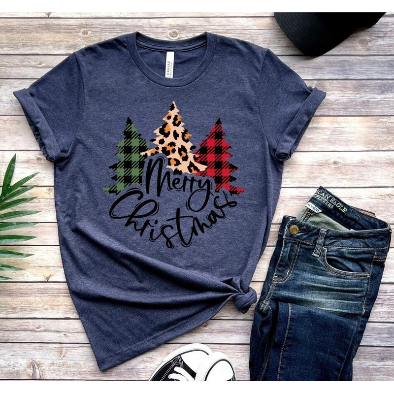 Merry Christmas Trees Shirt, Merry Christmas Shirt, Christmas Family Shirt, Funny Christmas Shirt, Christmas Gift, Womens Christmas Shirt.jpg