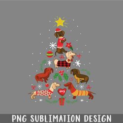 funny dachshund christmas tree ornament decor gift png, christmas png