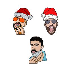 christmas bad bunny bundle svg, bad bunny clipart, layered svg, files for cricut, christmas svg, cut files, silhouette