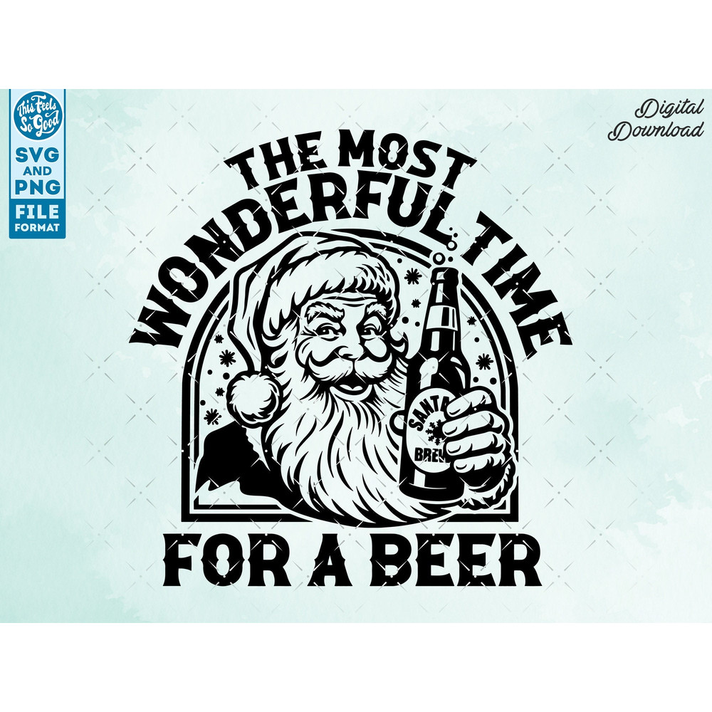 Christmas Beer svg, Funny Beer Christmas svg cut files for Cricut, Cnc, Silhouette. Svg, Png and Dxf files for Beers Winter Holiday Season 1.jpg