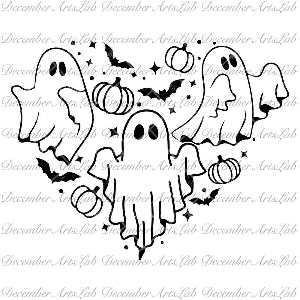 Ghost Heart SVG, Halloween Svg, Spooky Season Svg, Ghost Clip Art, Boo Svg, Kids Halloween Shirt Svg, Png, Svg Files For Cricut, Ghost Svg.jpg
