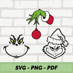 grinch face svg grinch hand grinch svg grinch svg bundle grinch png
