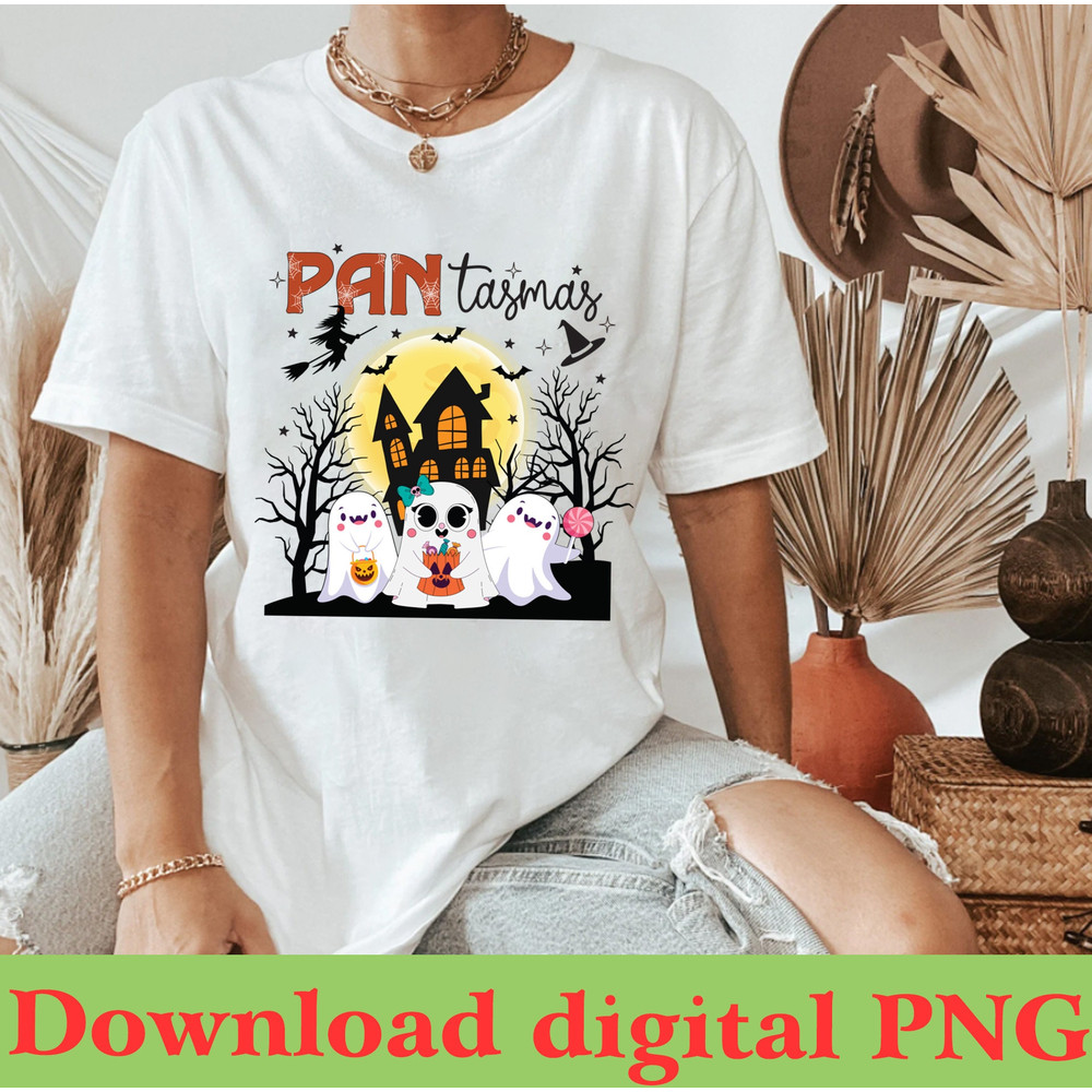 Pantasmas Ghost SVG Png, Spooky Conchas PNG, Halloween PNG, Cute Ghost Design, Concha Sublimation Design, Mexican Ghost Png 1.jpg