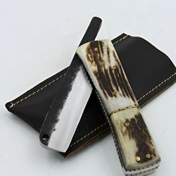 Folding Cleaver Knife ,Superb Hand Made Carbon Steel Mini Cleaver Folding Knife