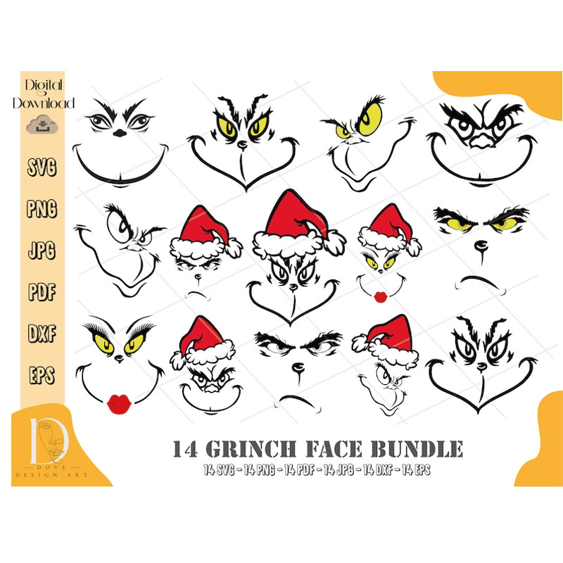 Grinch Face Svg, Grinch face Png, Christmas Svg, Grinch Svg, Grinch SVG Bundle, Grinch face for Cricut, Png Jpg Eps Pdf.jpg