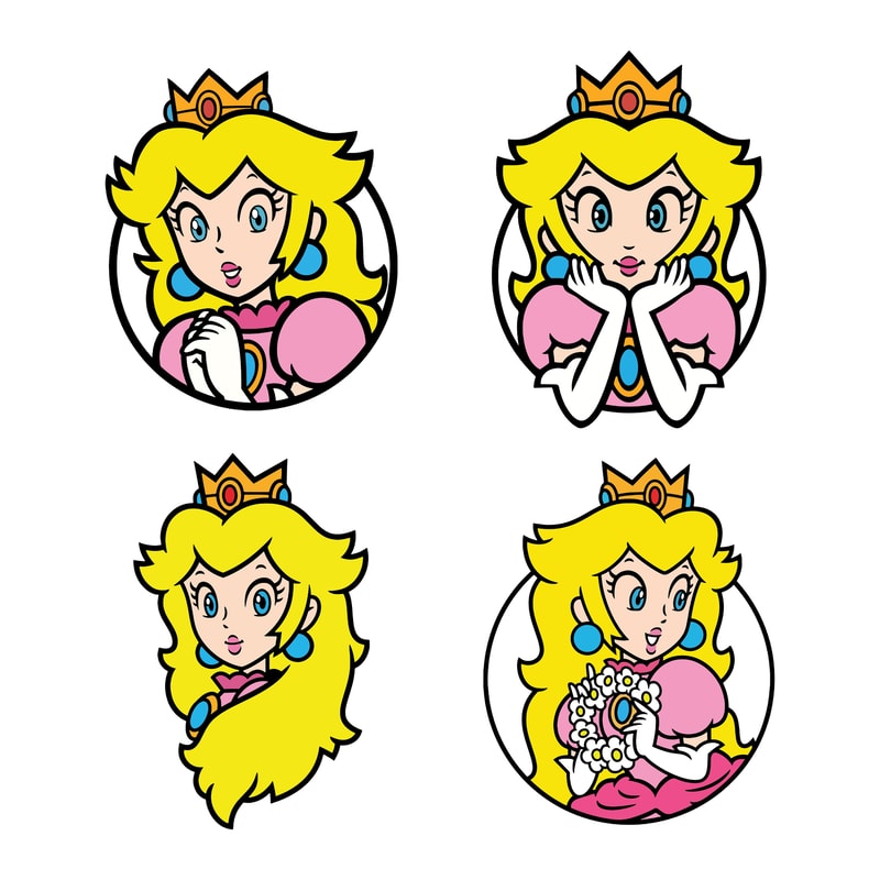 Princess Peach Svg, Princess Peach PNG, Princess Png, Super Mario Svg, Princess SVG, Super Mario, Mario Svg, Princess Peach, Mario Bros SVG 1.jpg