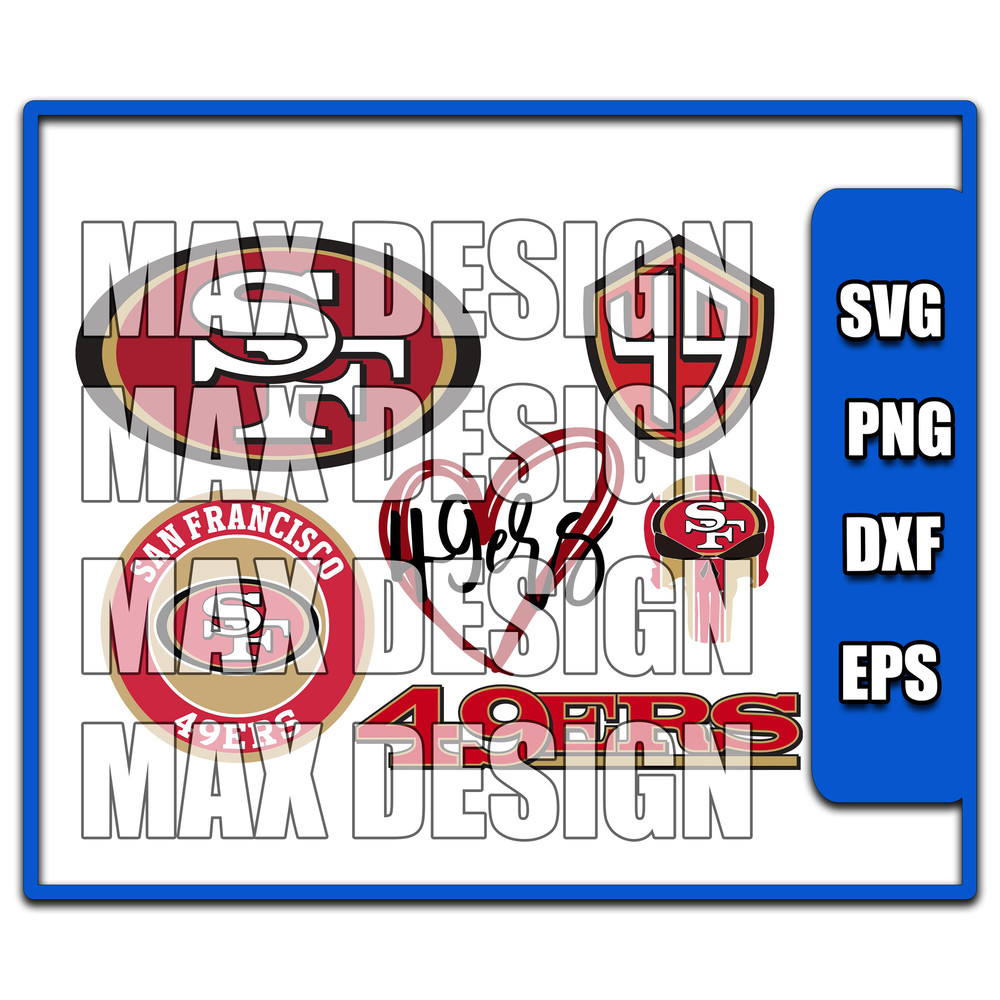 San Francisco 49errs Football SVG PNG Bundle, svg Sports files, Svg For Cricut, Clipart, Football Cut File, Layered SVG For Cricut File.jpg