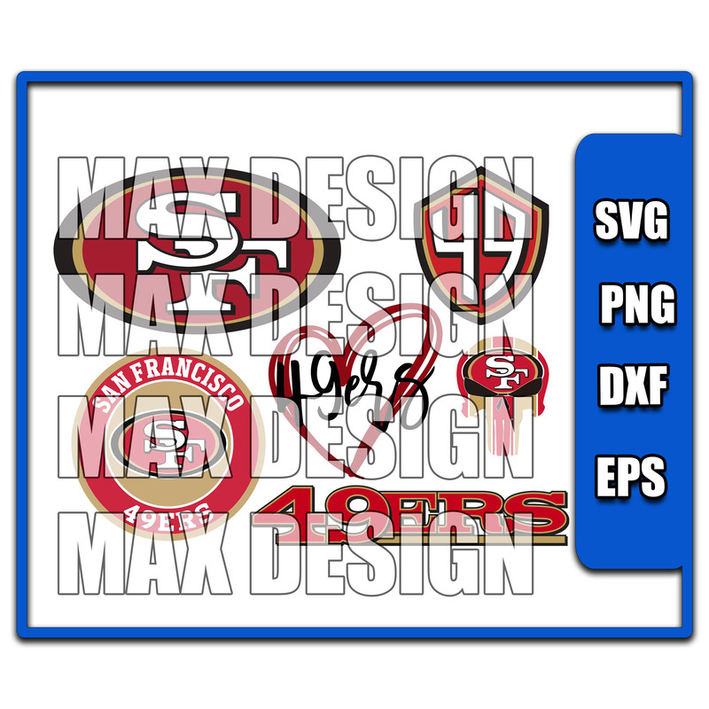 San Francisco 49errs Football SVG PNG Bundle, svg Sports files, Svg For Cricut, Clipart, Football Cut File, Layered SVG For Cricut File.jpg