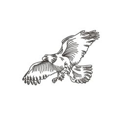 eagle machine embroidery design, flying eagle embroidery design, 3 sizes, instant download